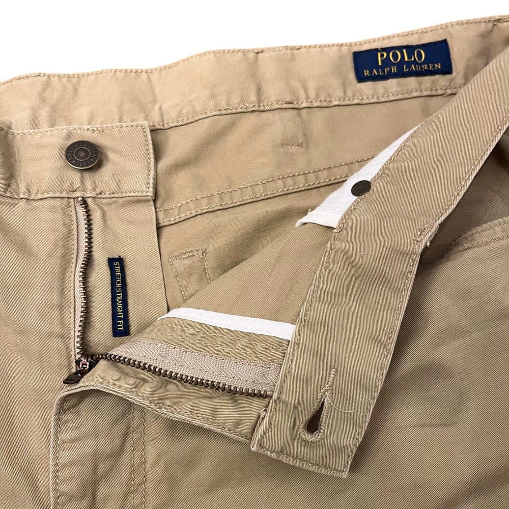 Polo Ralph Lauren Pants Mens 40x32 Tan Khaki Stretch Straight Fit Chino Trousers